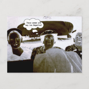 Vintage Photograph Negative Women Customise Text Postcard