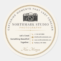 Vintage Photographer Branding  Elegant Studio Logo