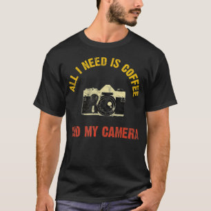 Vintage Photographer Dslr Coffee Camera barista ch T-Shirt