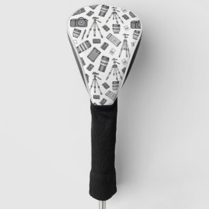 Vintage Photography Equipment Pattern Golf Head Cover