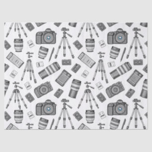 Vintage Photography Equipment Pattern Tissue Paper