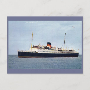 Vintage Photography Print Ocean Ship Holiday Postcard