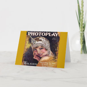 Vintage Photoplay Film Magazine Cover 1929 Card