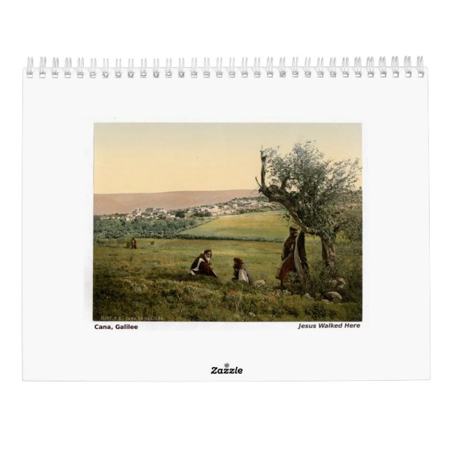 Vintage Photos of Sacred Holy Land Sites Calendar (Back)