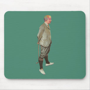 Vintage Phrenology Head Golfer Mouse Pad