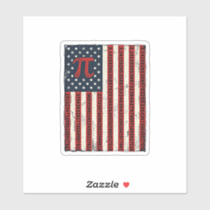 Vintage Pi American Flag Math Teacher Shirt Design
