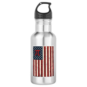 Vintage Pi American Flag Math Teacher Shirt Design 532 Ml Water Bottle