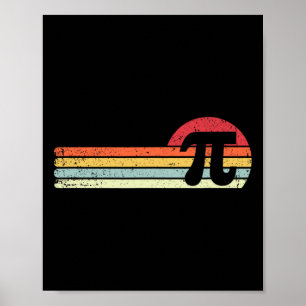 Vintage Pi Day 3.14 Funny Teachers Students Math P Poster