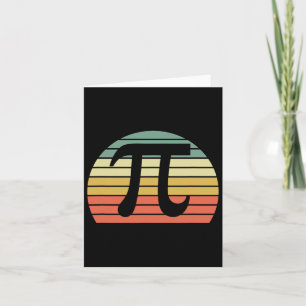 Vintage Pi Day Math 3.14 Nerd Geek Cute Retro Gift Card