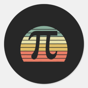 Vintage Pi Day Math 3.14 Nerd Geek Cute Retro Gift Classic Round Sticker