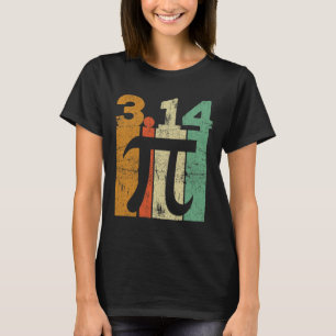 Vintage Pi Day Math Teacher 3.14 Retro Pi Funny Gi T-Shirt