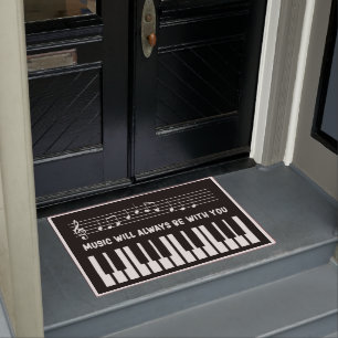 "Vintage Piano Doormat,Piano Lover Gift,Music Mat