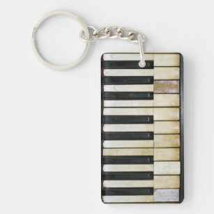 Vintage Piano Key Ring