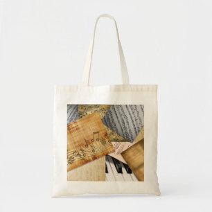 Vintage Piano Keys Musical Notes  antique sheet Tote Bag