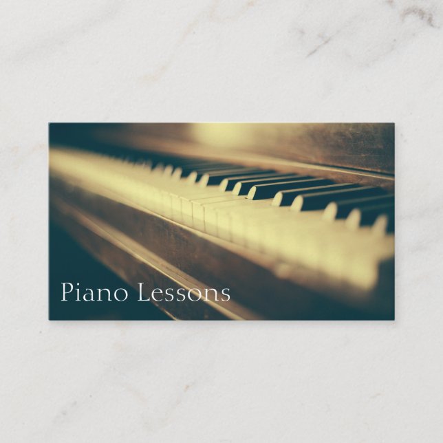 Vintage Piano / Pianist Photograph - Business Card (Front)