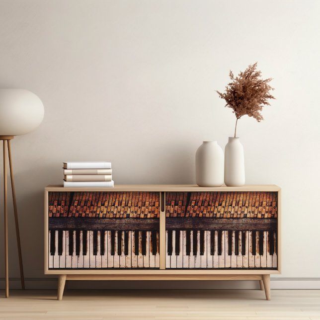 Vintage Piano Poster for furniture decoupage paper (This is a decoupage mockup, your design may appear smaller or larger depending on furniture.)