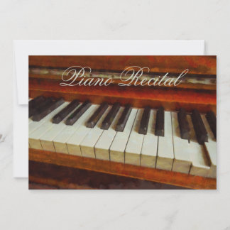 Vintage Piano Recital Invitation