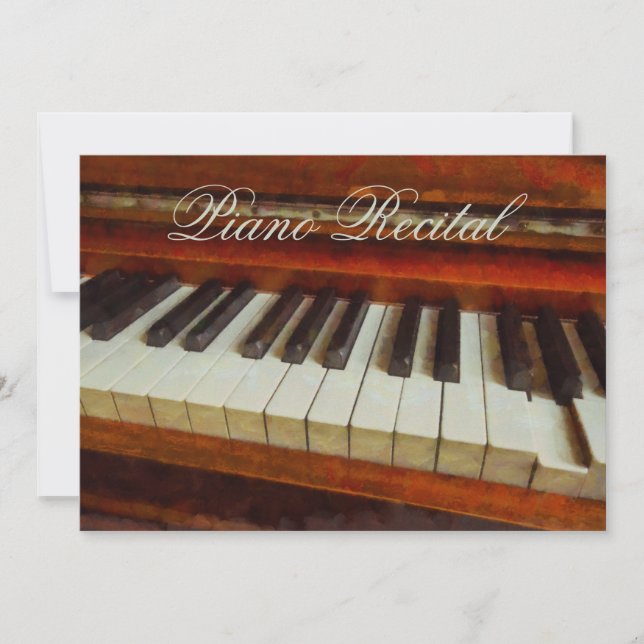 Vintage Piano Recital Invitation (Front)
