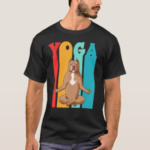 Vintage Pibull Yoga Figurines For Dog Yoga T-Shirt
