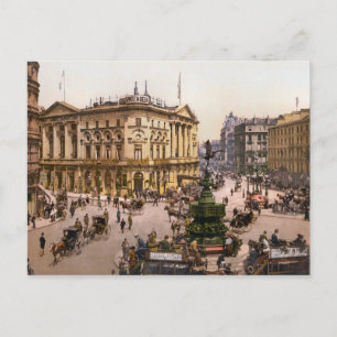 Vintage Piccadilly Circus London England Postcard