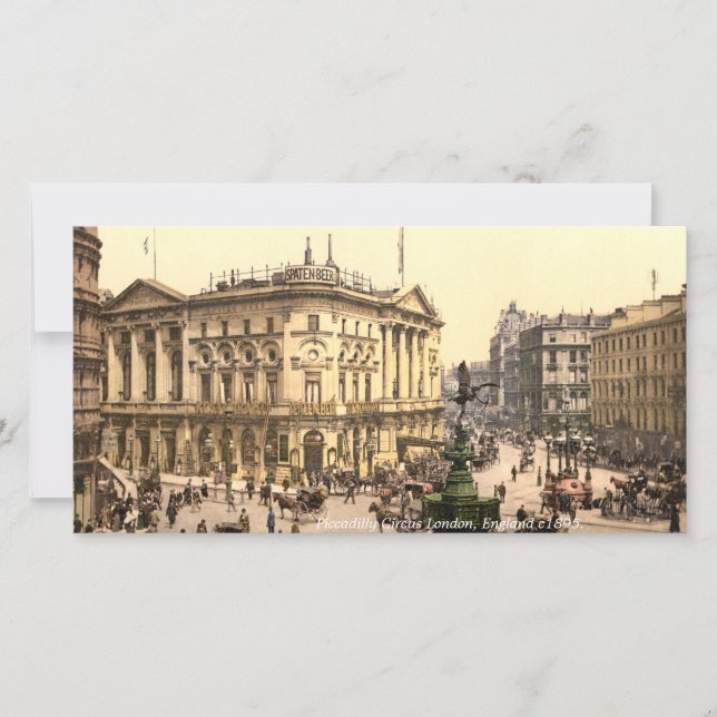 Vintage Piccadilly Circus London street scene (Front)