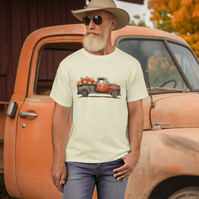 Vintage Pick-up Truck Pumpkin Harvest T-Shirt (Creator Uploaded)