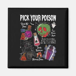 Vintage Pick Your Poison Halloween Party Spooky Magnet