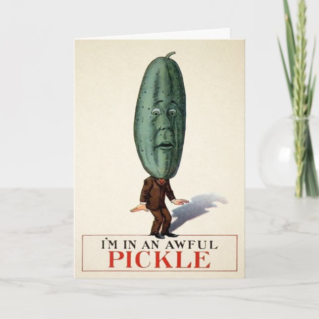 Vintage Pickle Customisable Card (Front)