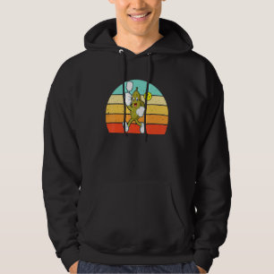Vintage Pickle Playing Pickleball For Men Women Hoodie