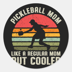 Vintage Pickleball Mum Life Pickle Ball For Women  Classic Round Sticker
