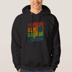 Vintage Pickleball Player Paddleballs Lovers For W Hoodie