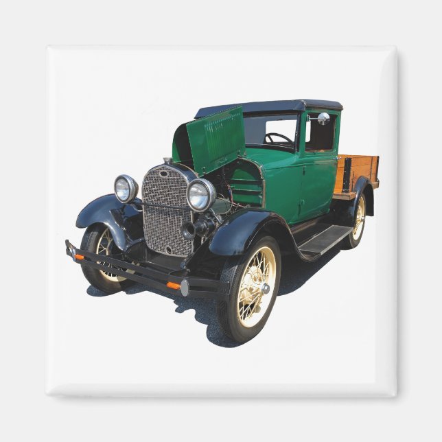 vintage pickup truck magnet (Front)