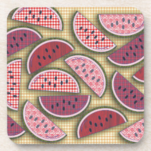 Vintage Picnic Watermelons Coaster