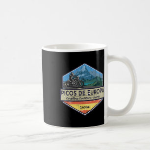 Vintage Picos De Europa Motorcycle Spain Mountain Coffee Mug