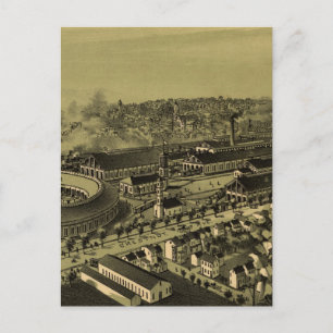 Vintage Pictorial Map of Altoona PA (1895) Postcard