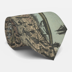 Vintage Pictorial Map of Chicago IL (1907) Tie