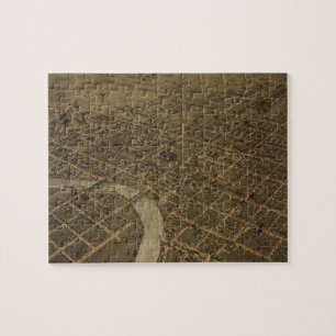 Vintage Pictorial Map of Columbus Ohio (1872) Jigsaw Puzzle