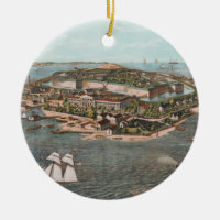 Vintage Pictorial Map of Fort Monroe Virginia