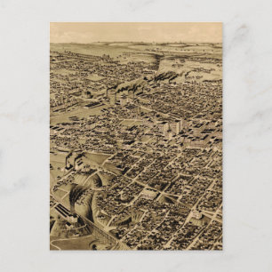 Vintage Pictorial Map of Fort Worth TX (1891) Postcard
