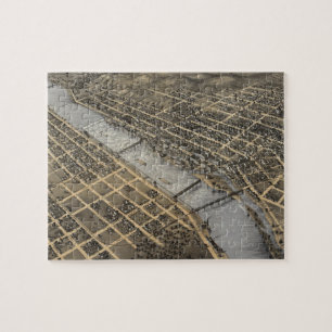 Vintage Pictorial Map of Grand Rapids (1868) Jigsaw Puzzle