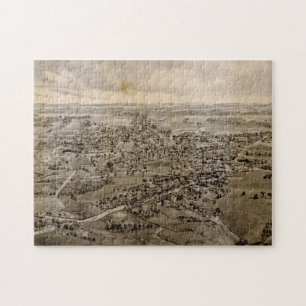 Vintage Pictorial Map of Kennebunk Maine (1895) Jigsaw Puzzle