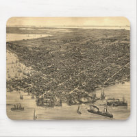 Vintage Pictorial Map of Key West FL (1884)