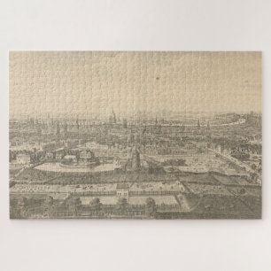Vintage Pictorial Map of London England (1750) Jigsaw Puzzle