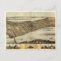 Vintage Pictorial Map of Madison Wisconsin (1867)