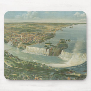 Vintage Pictorial Map of Niagara Falls NY (1893) Mouse Pad