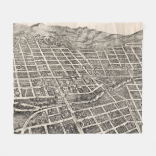 Vintage Pictorial Map of Reno Nevada (1907) Fleece Blanket