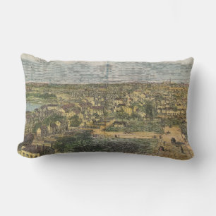 Vintage Pictorial Map of Richmond Virginia (1862) Lumbar Cushion