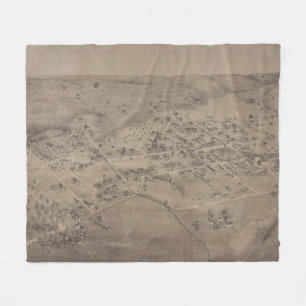 Vintage Pictorial Map of San Marcos Texas (1881) Fleece Blanket