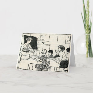 Vintage Picture Teacher Customizable Thank You Card