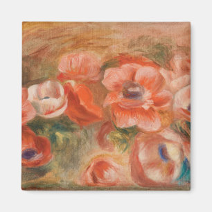 Vintage Pierre Auguste Renoir Blue Pink Anemones Magnet